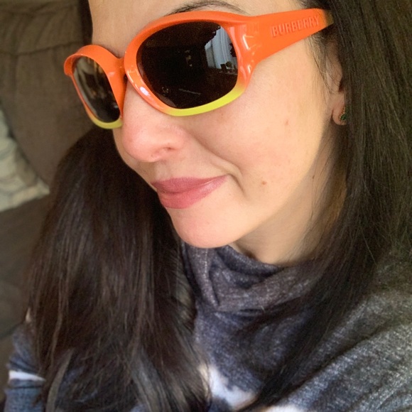 Authentic BURBERRY 56mm oval acetate UNISEX-sunglasses - Picture 11 of 13